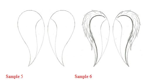 how to draw angel wings step by step