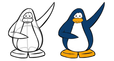 How to draw a penguin