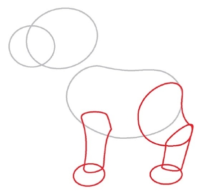 Step 3: This step in our learn how to draw a dog guide teaches you to draw 