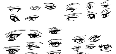 How to draw a Male anime eye.