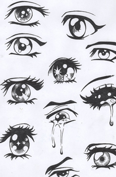 Draw manga eyes