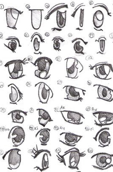    Makeup on Guide Showing You How To Draw 4 Types Of Manga Eyes     Part 1