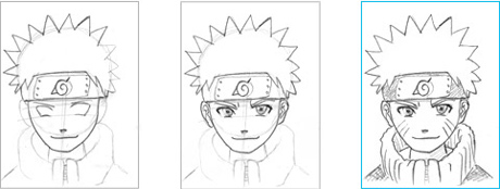 How to draw Naruto face (Video) – Step by step tutorial