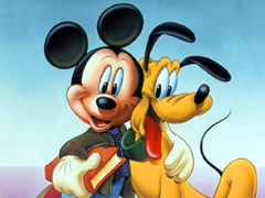 Mickey and Pluto