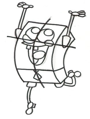 Draw Spongebob - step 2