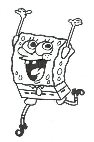 Draw Spongebob - step 4