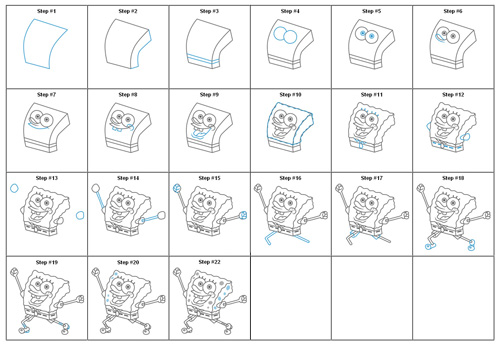 Learn to draw Spongebob