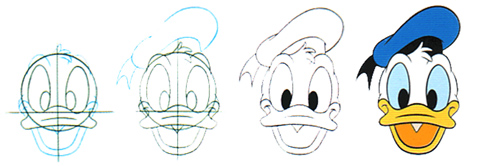 How to draw Donald in 4 steps